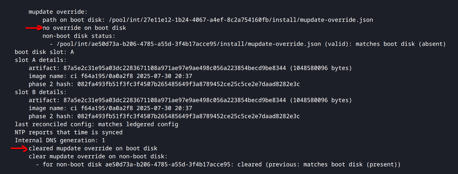 inventory after remove override reconciler