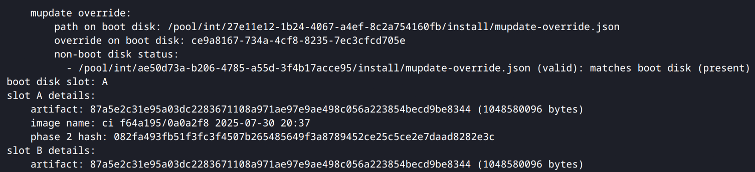 inventory mupdate override